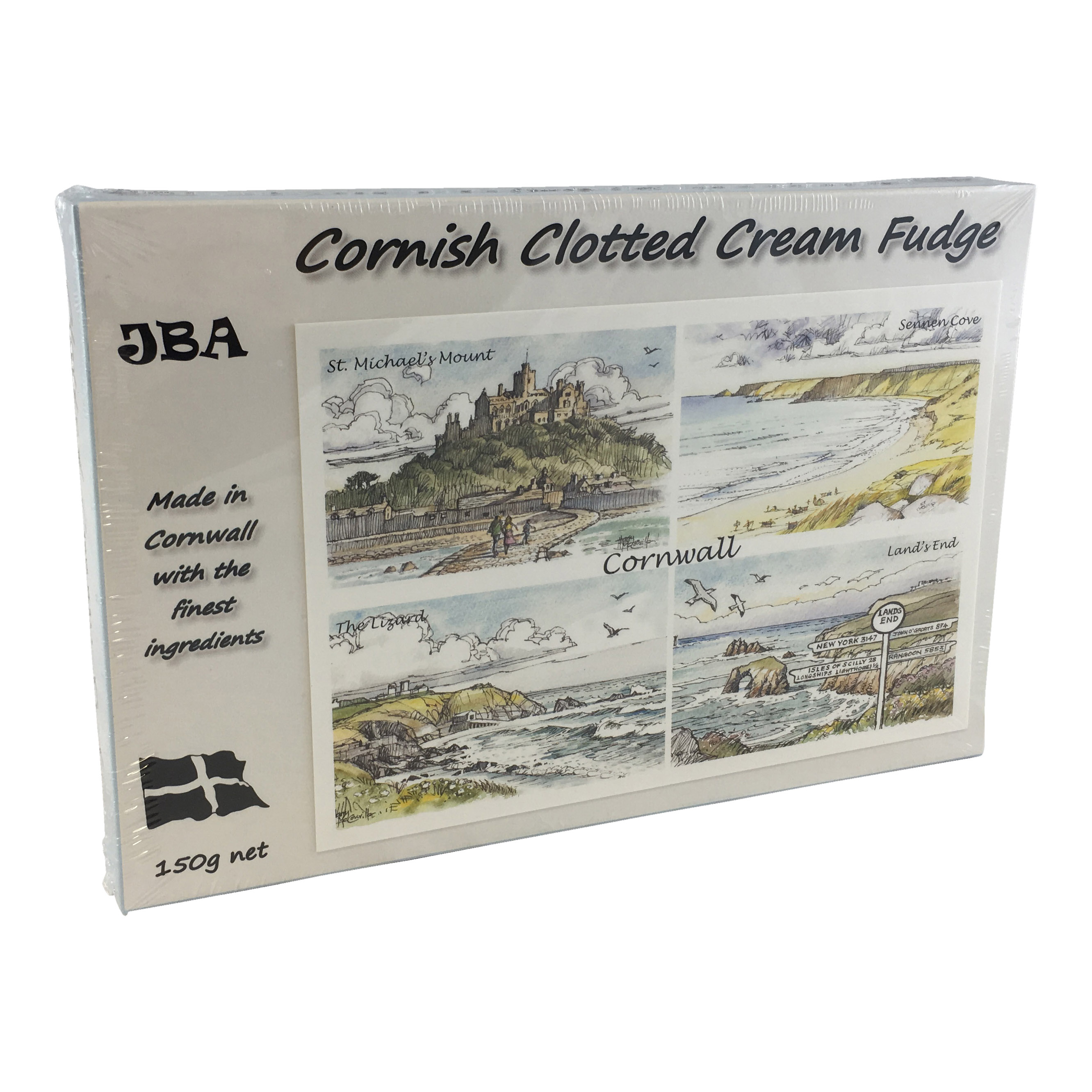 150g Made in Cornwall Clotted Cream Fudge Postcard Box