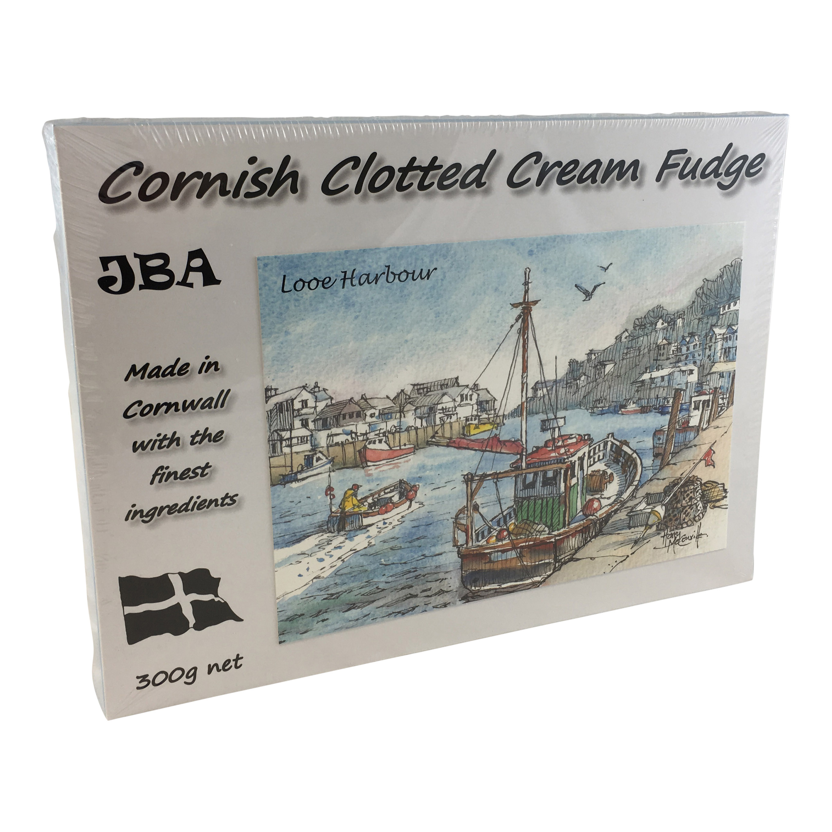 300g Made In Cornwall Clotted Cream Fudge Postcard Box