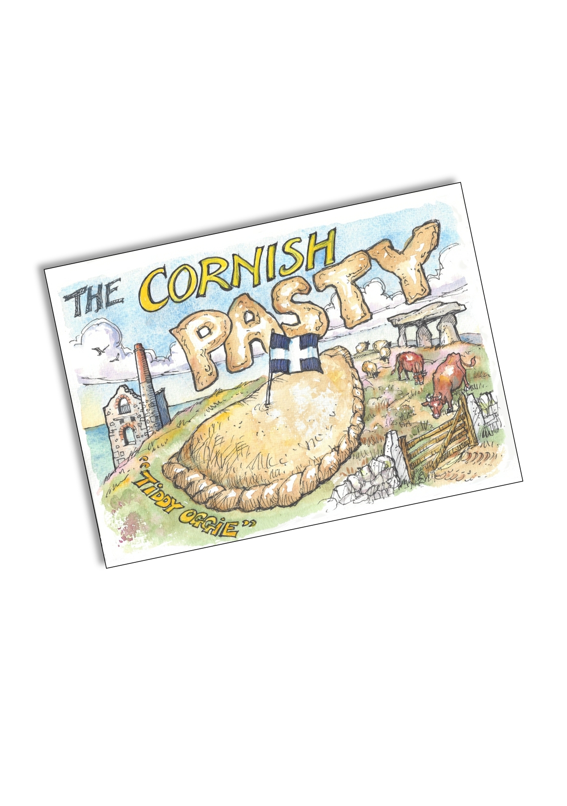 Cornish Pasty Tin Plate Magnet