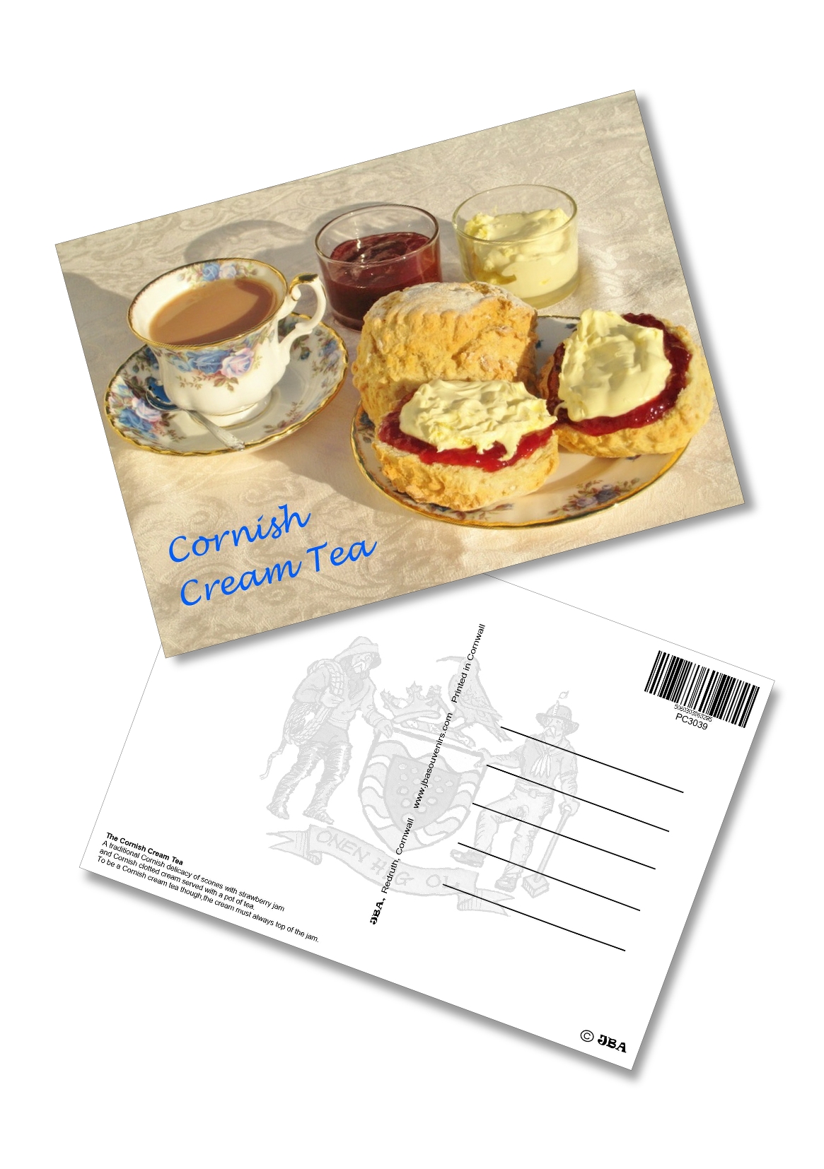 Cornish Cream Tea Photo 7'' x 5'' Postcard