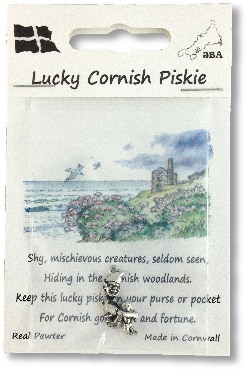 Carded Pewter Cornish Piskie