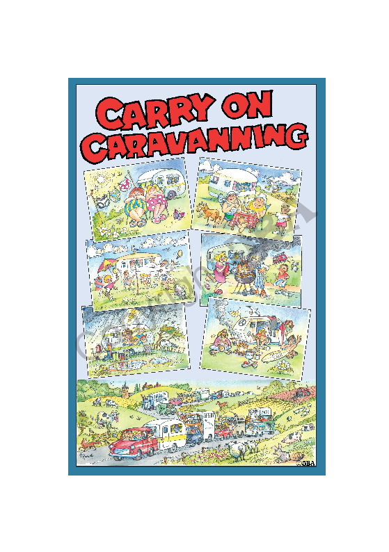 Carry on Caravanning Tea Towel