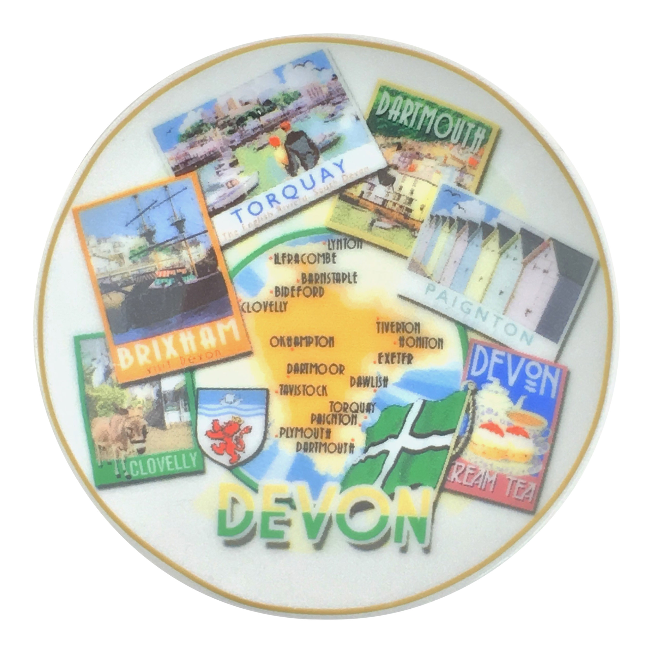 Devon Poster Scenes Mini Plate Magnet