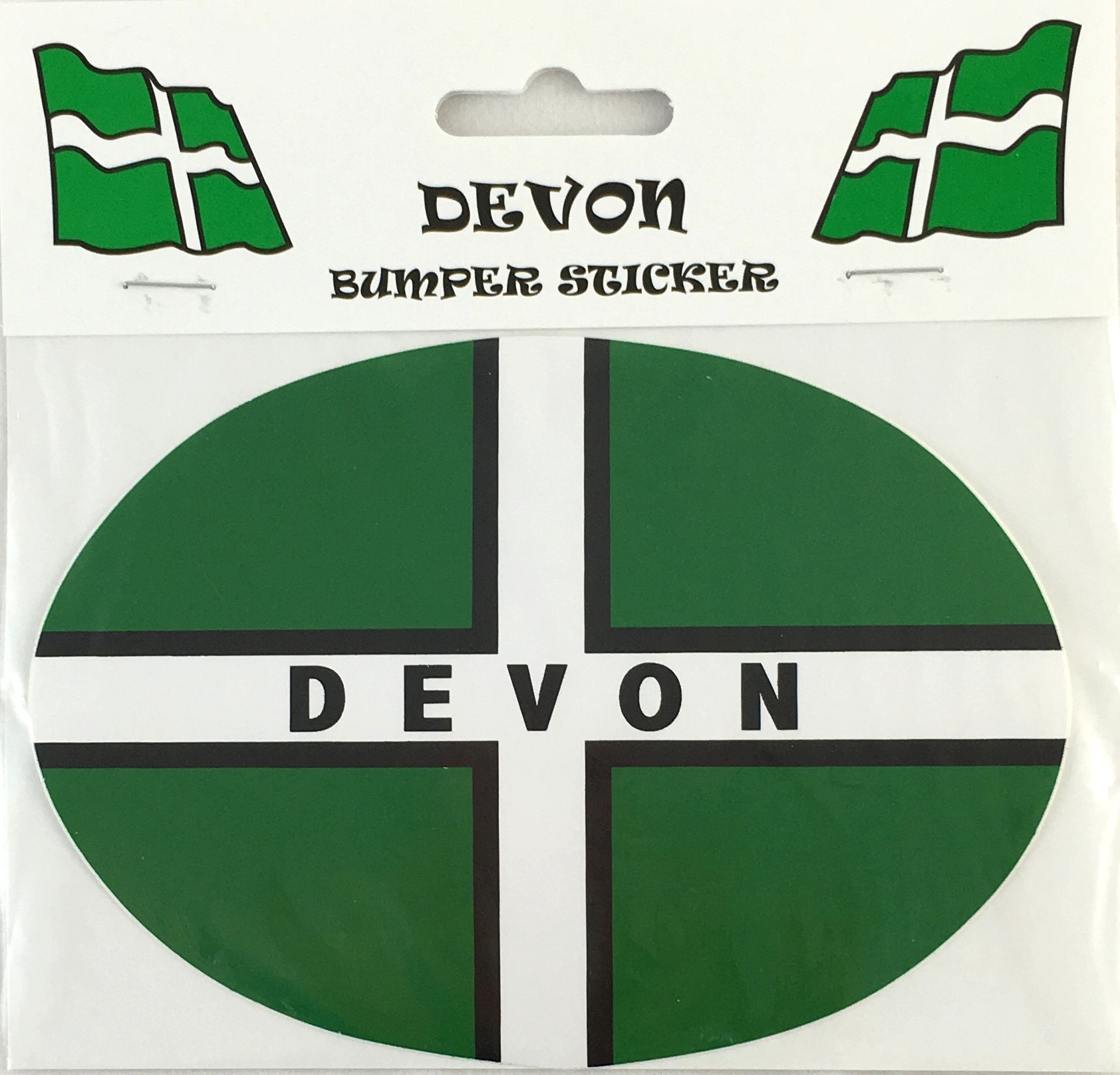 Devon Flag Oval Bumper Sticker