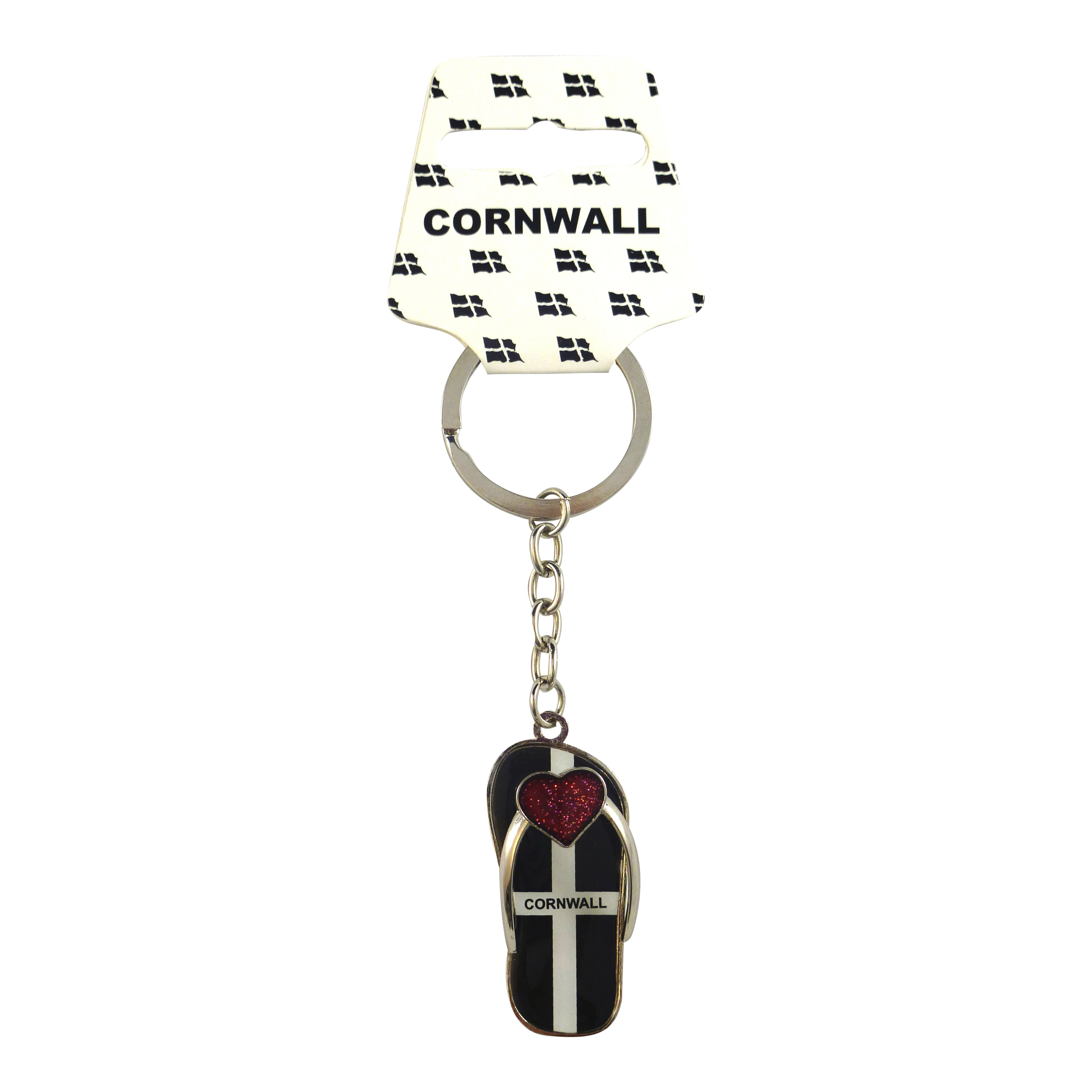 Cornwall Flip Flop Metal Keyring