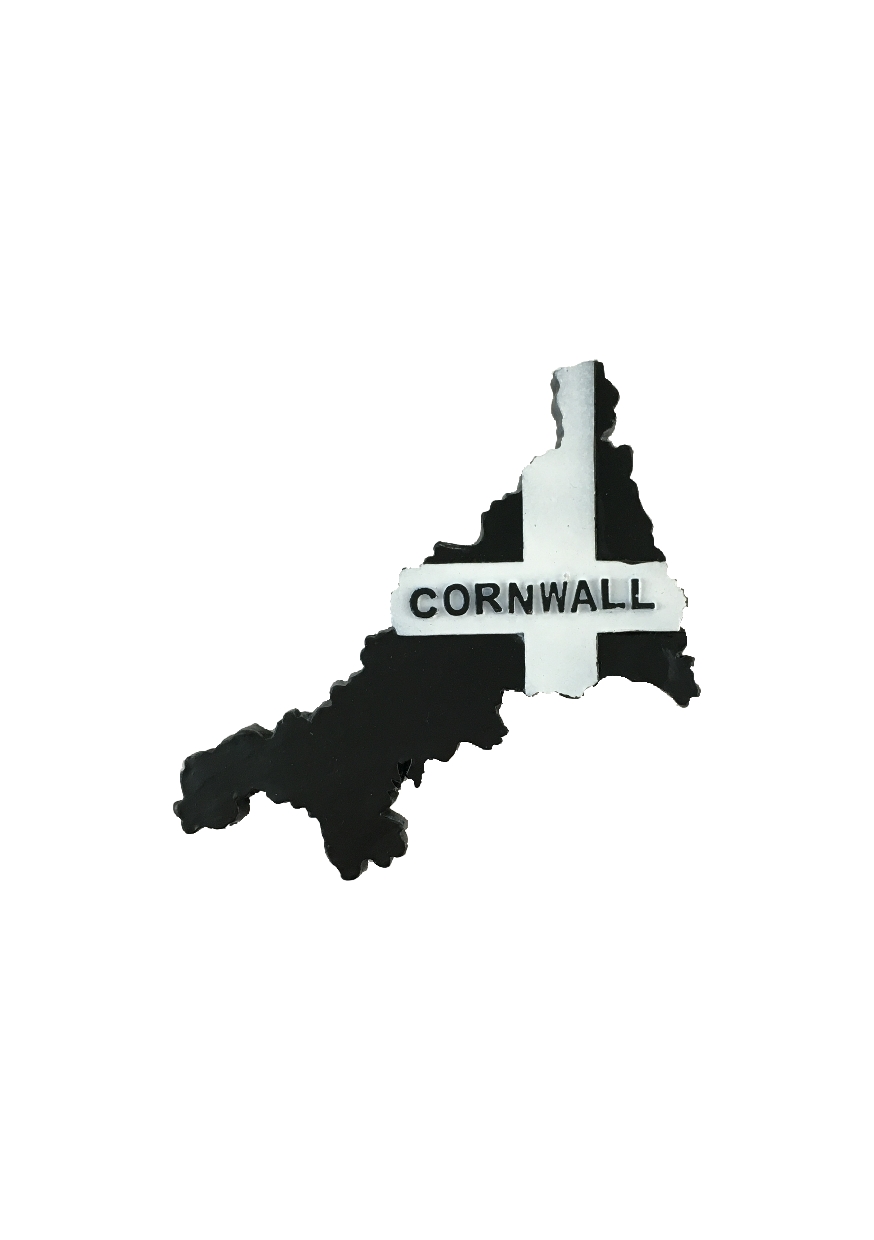 Resin Cornwall Map Magnet