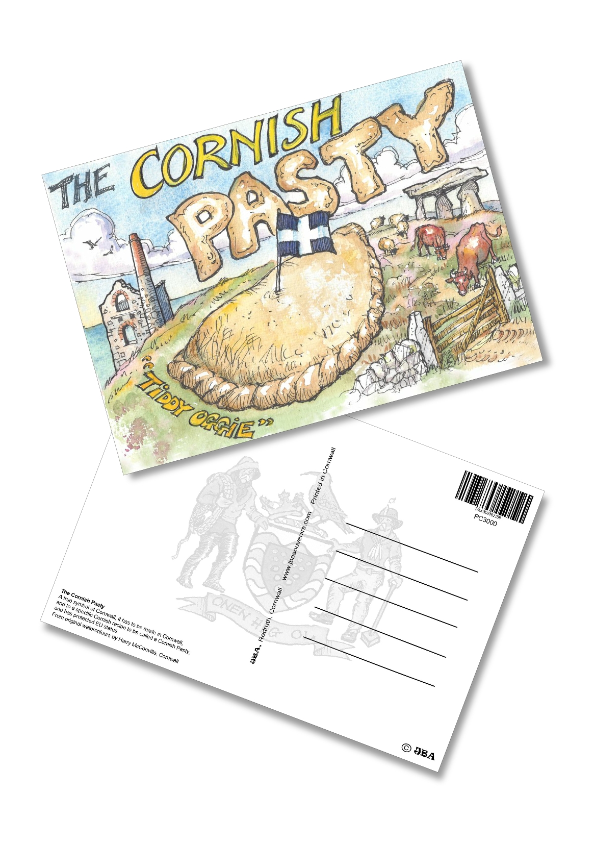Cornwall Pasty Postcard