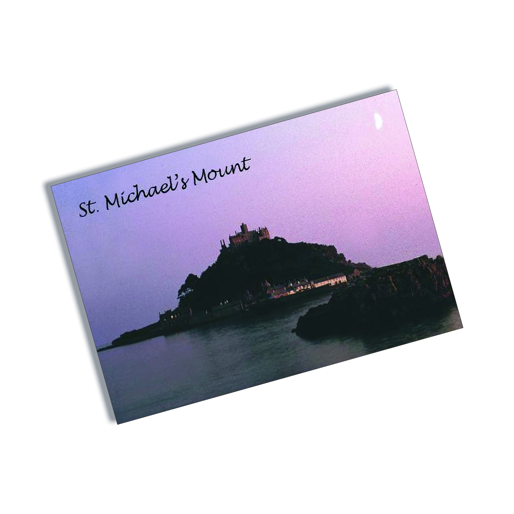Tin Plate Magnet St Michael's Mount Purple