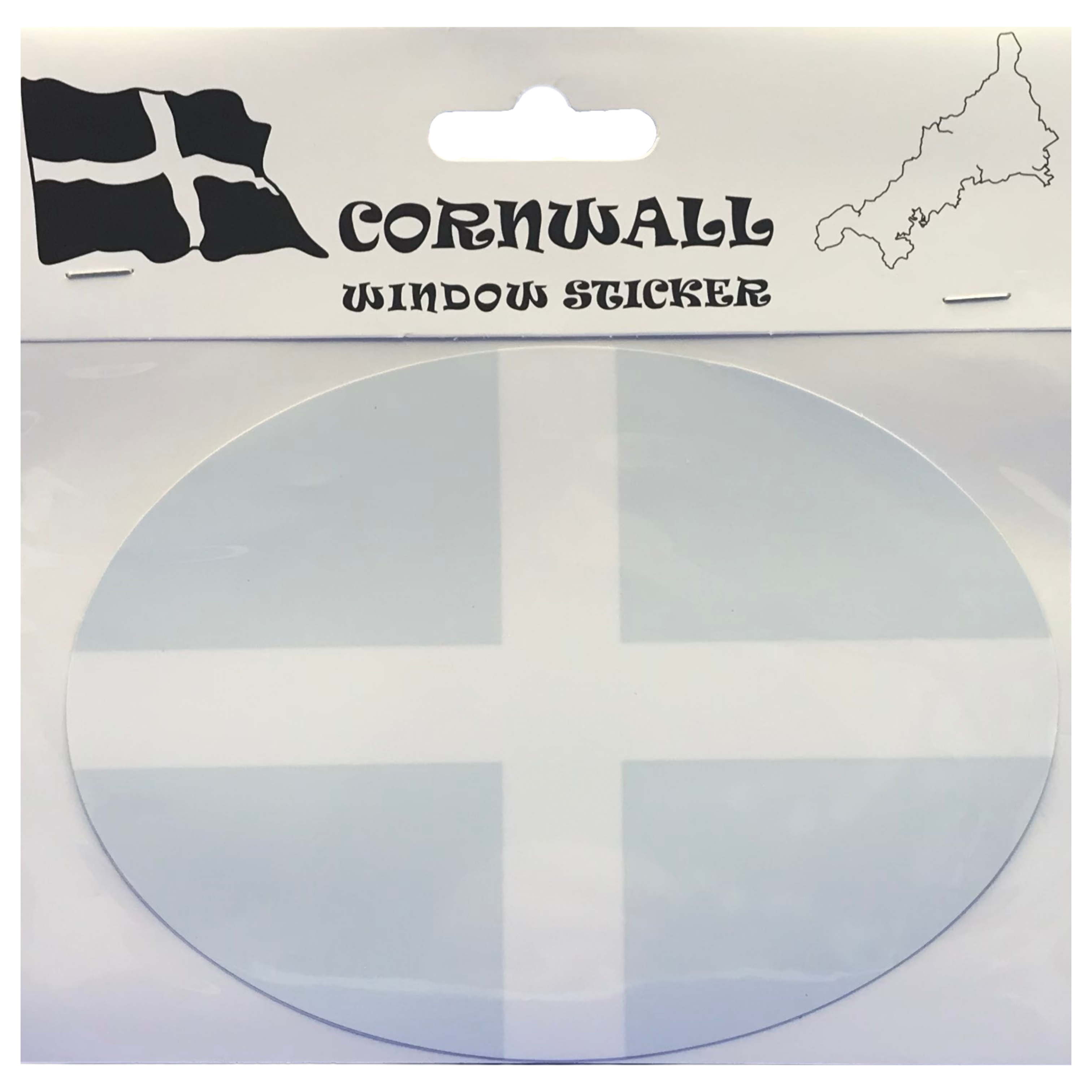 Cornwall Flag Oval Window Sticker