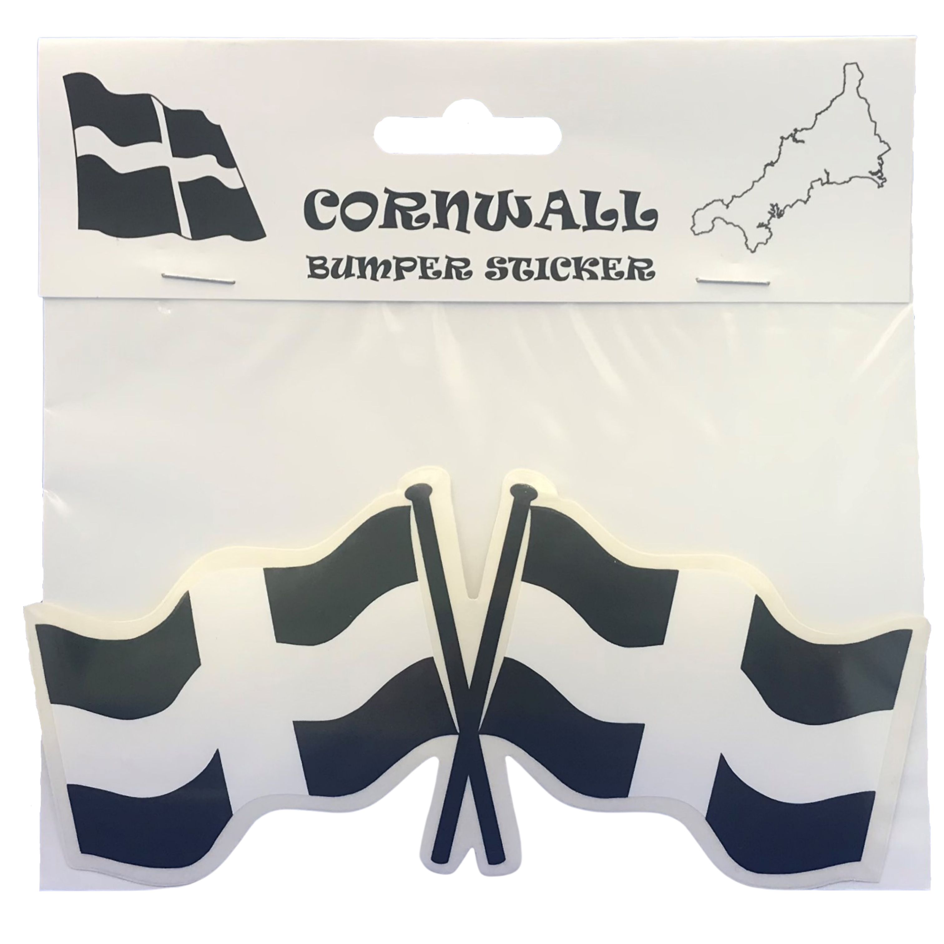 Twin Cornwall Flags Bumper Sticker