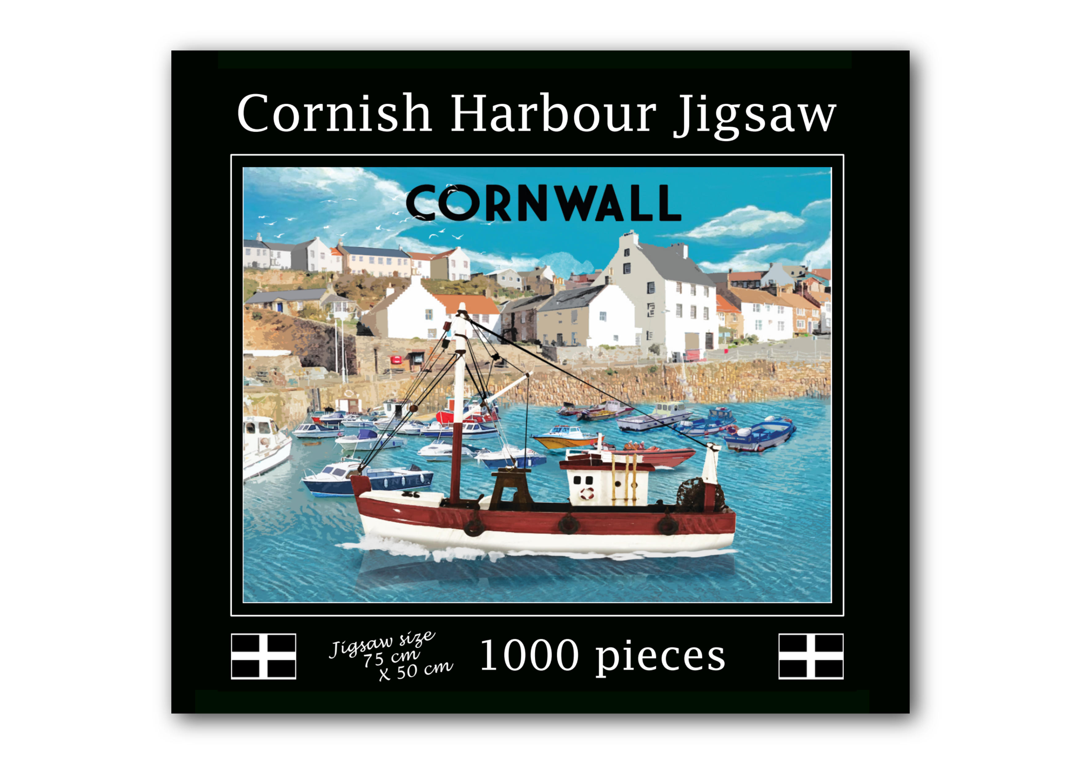 Cornwall Harbour Scene 1000 piece Jigsaw