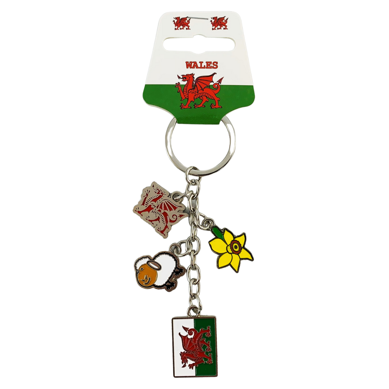 Wales Charms Metal Keyring