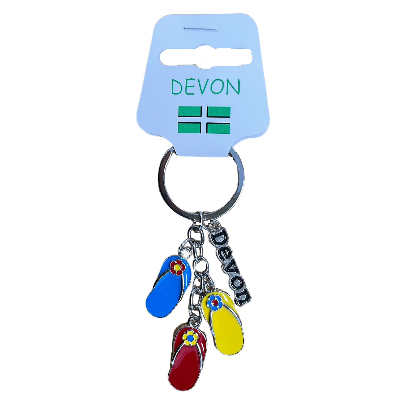 Devon Flip Flop Charm Metal Keyring