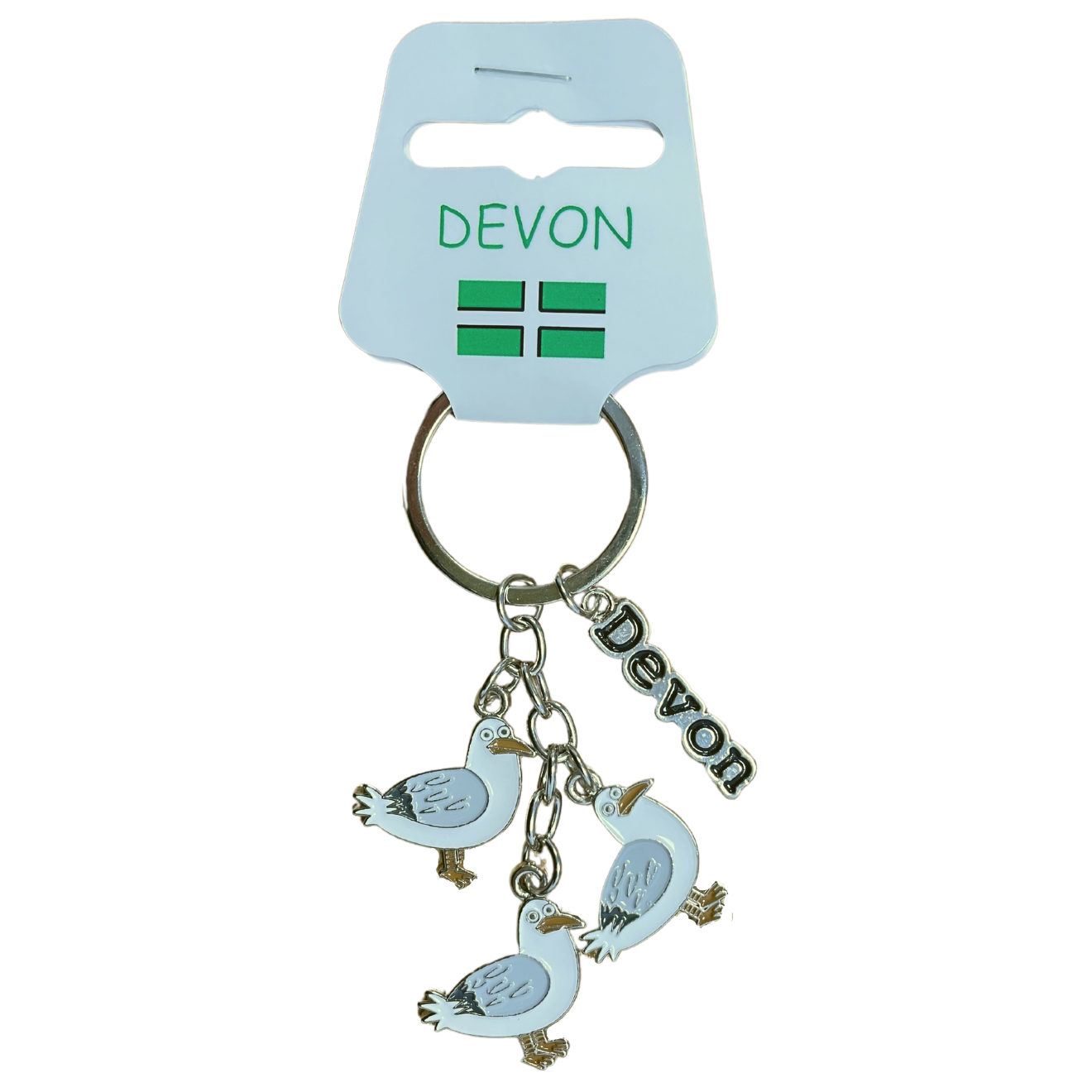 Devon Seagull Charms Metal Keyring