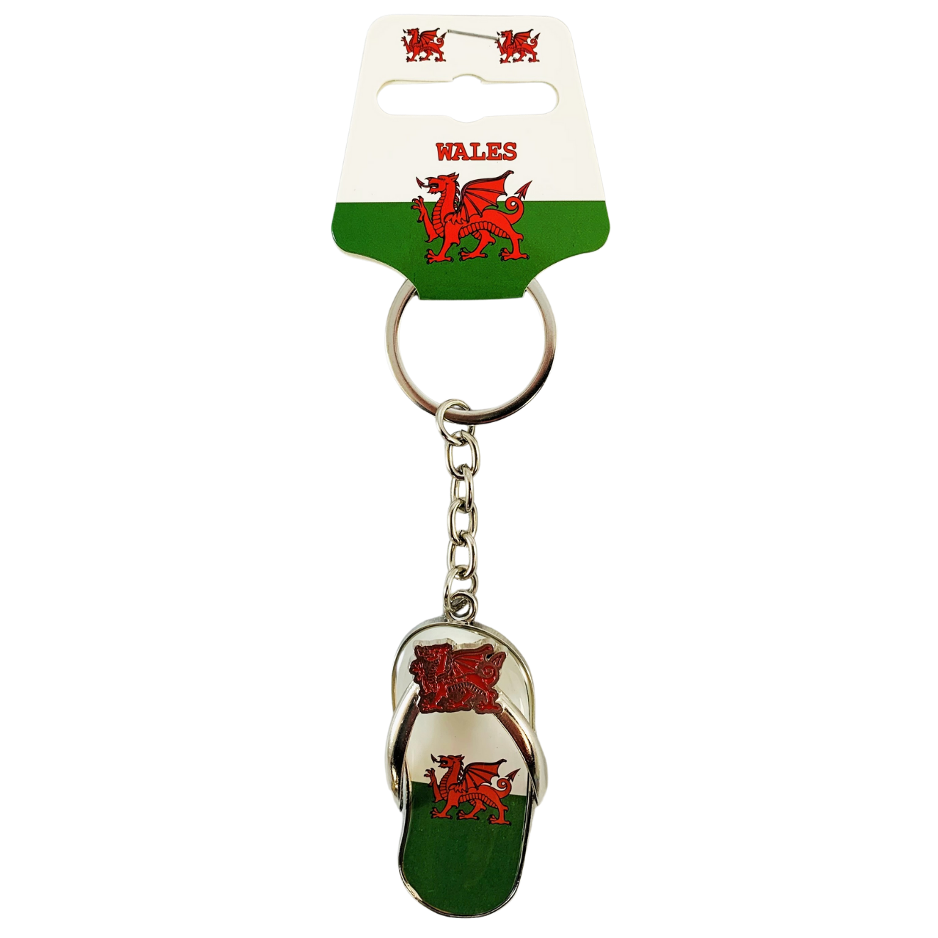 Wales Flip Flop Metal Keyring