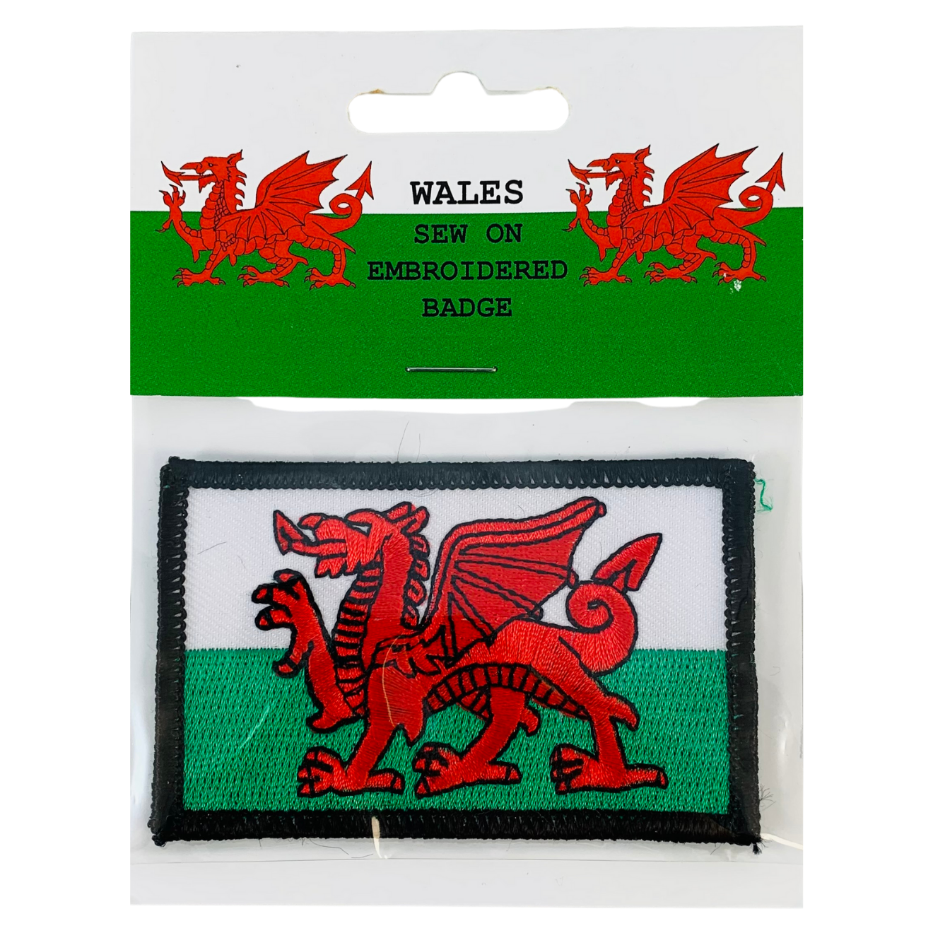 Wales Flag Sew On Embroidered Badge
