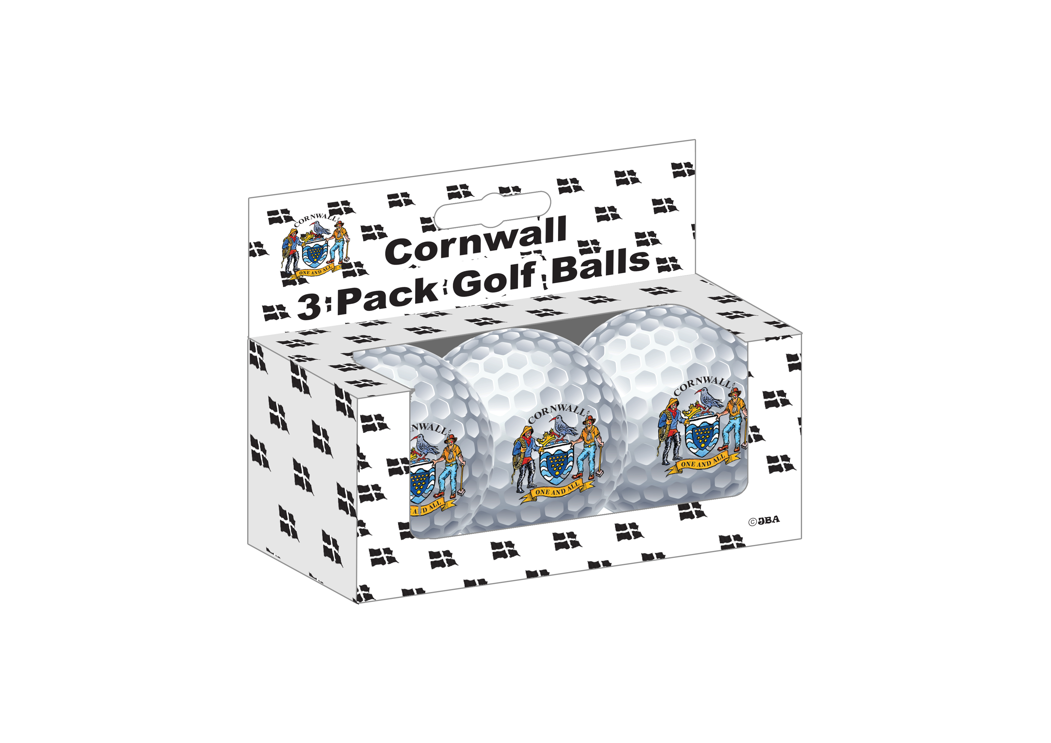 Pack of Three Golf Balls Cornwall One & All