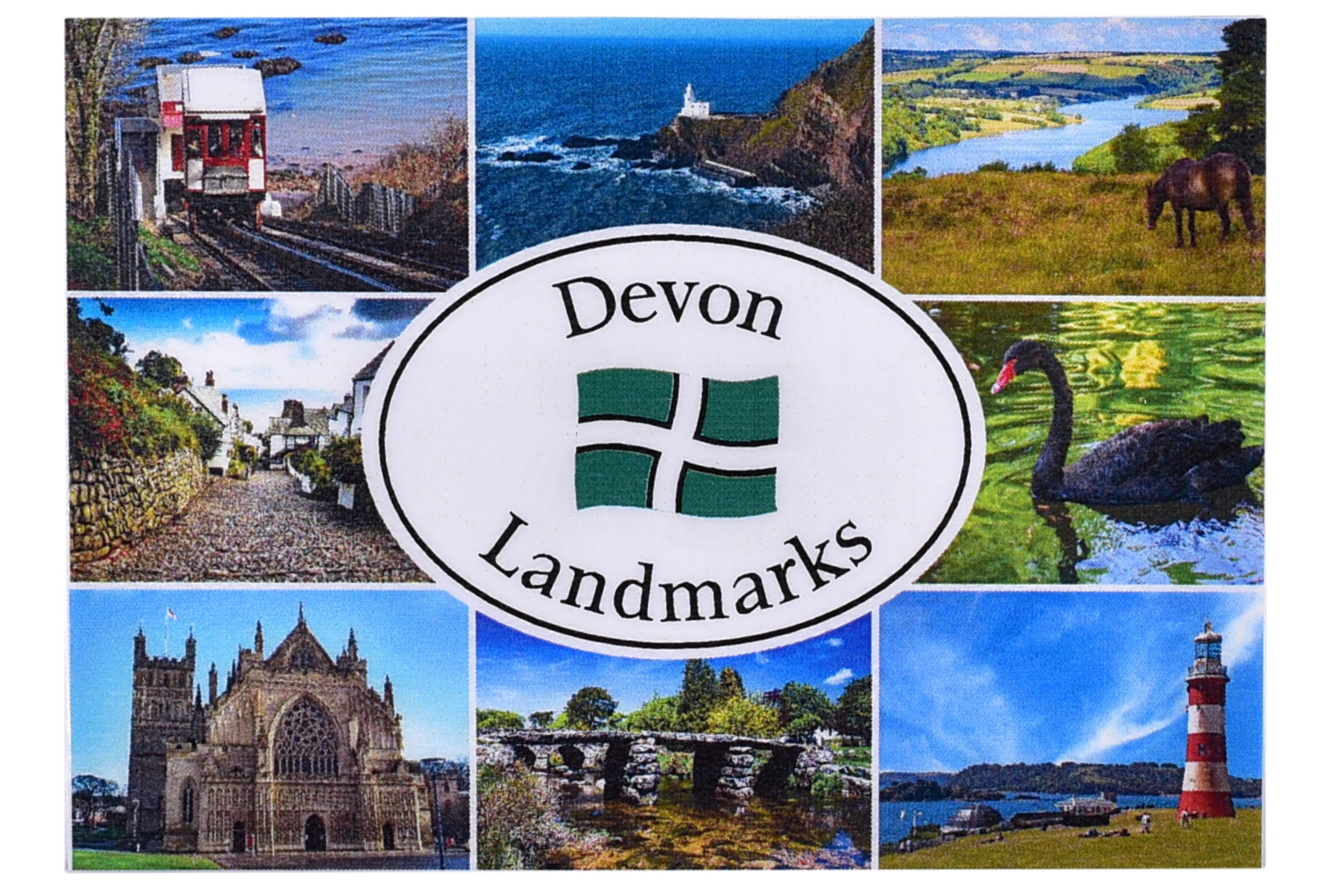 Devon Landmarks Tin Plate Magnet